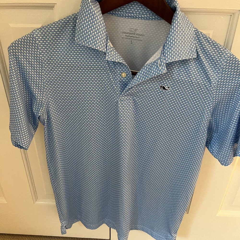 Vineyard Vines Boys’ Printed Whales Polo size L
